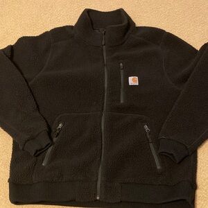 Women’s black Carhartt fleece zip up jacket in great condition.  XL 16/18